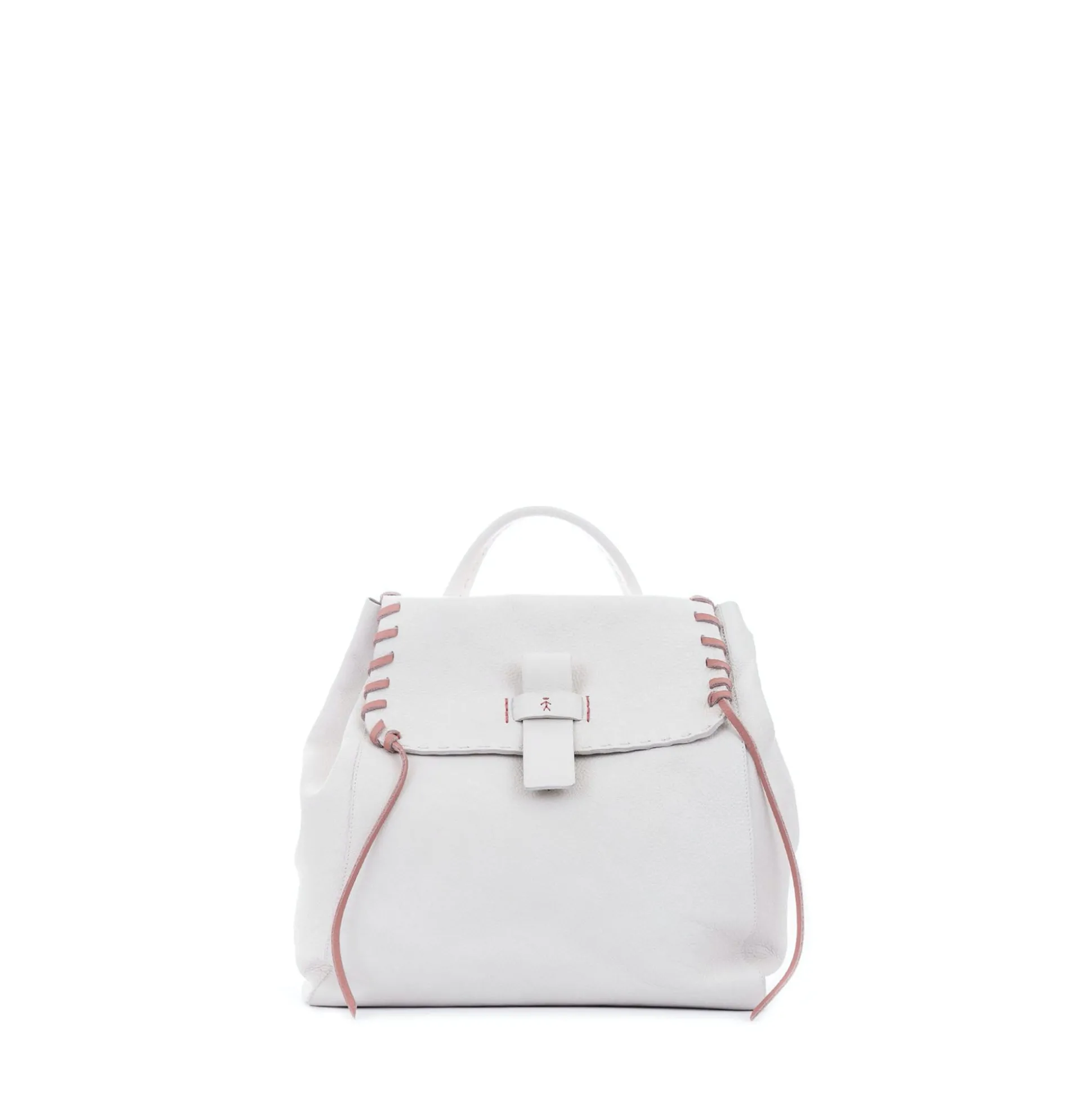 Lucy Backpack M Lacci Cervo Chalk White