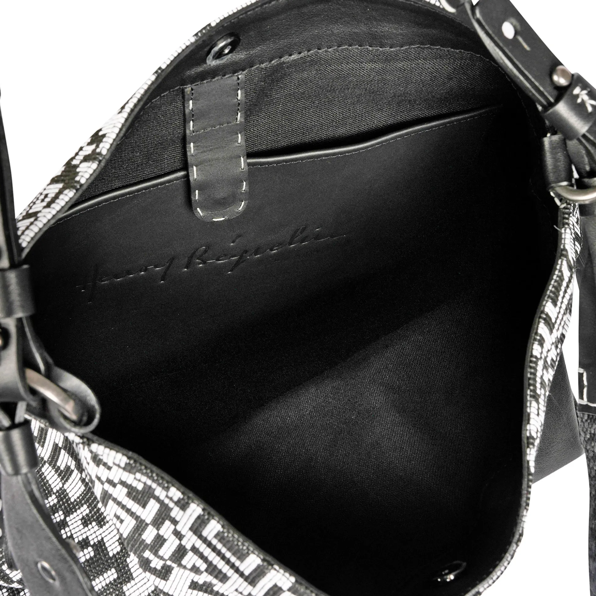 Minerva L Fabric Tessuto Geometrico White / Black
