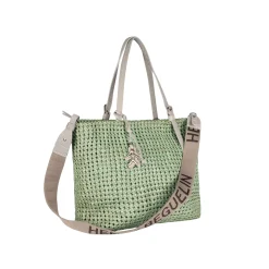 Minerva Shopping M HB Intreccio Crochet Agave Green