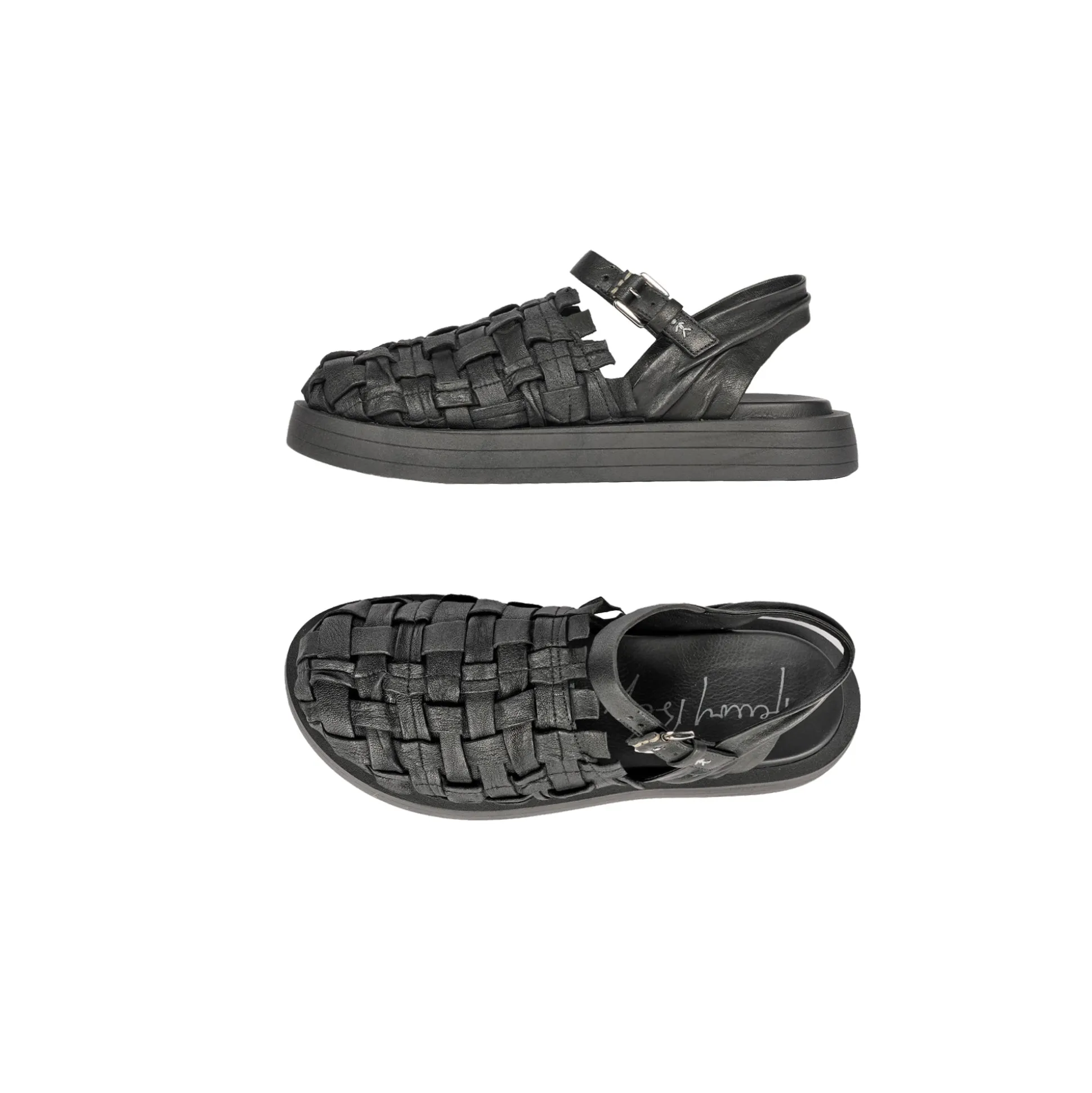 Mule Intreccio Cesta Black
