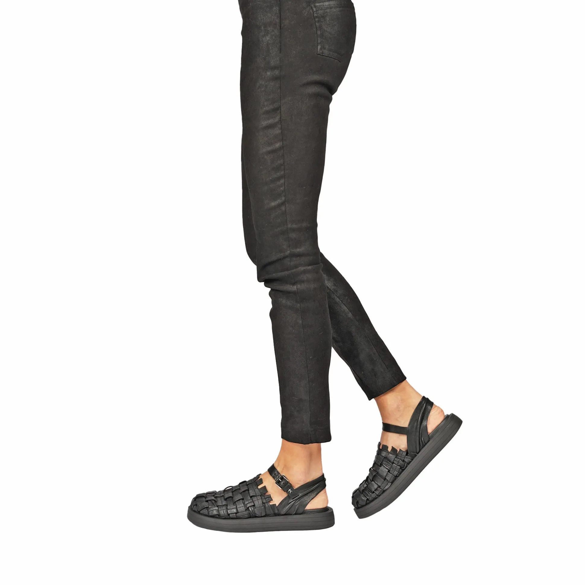 Mule Intreccio Cesta Black