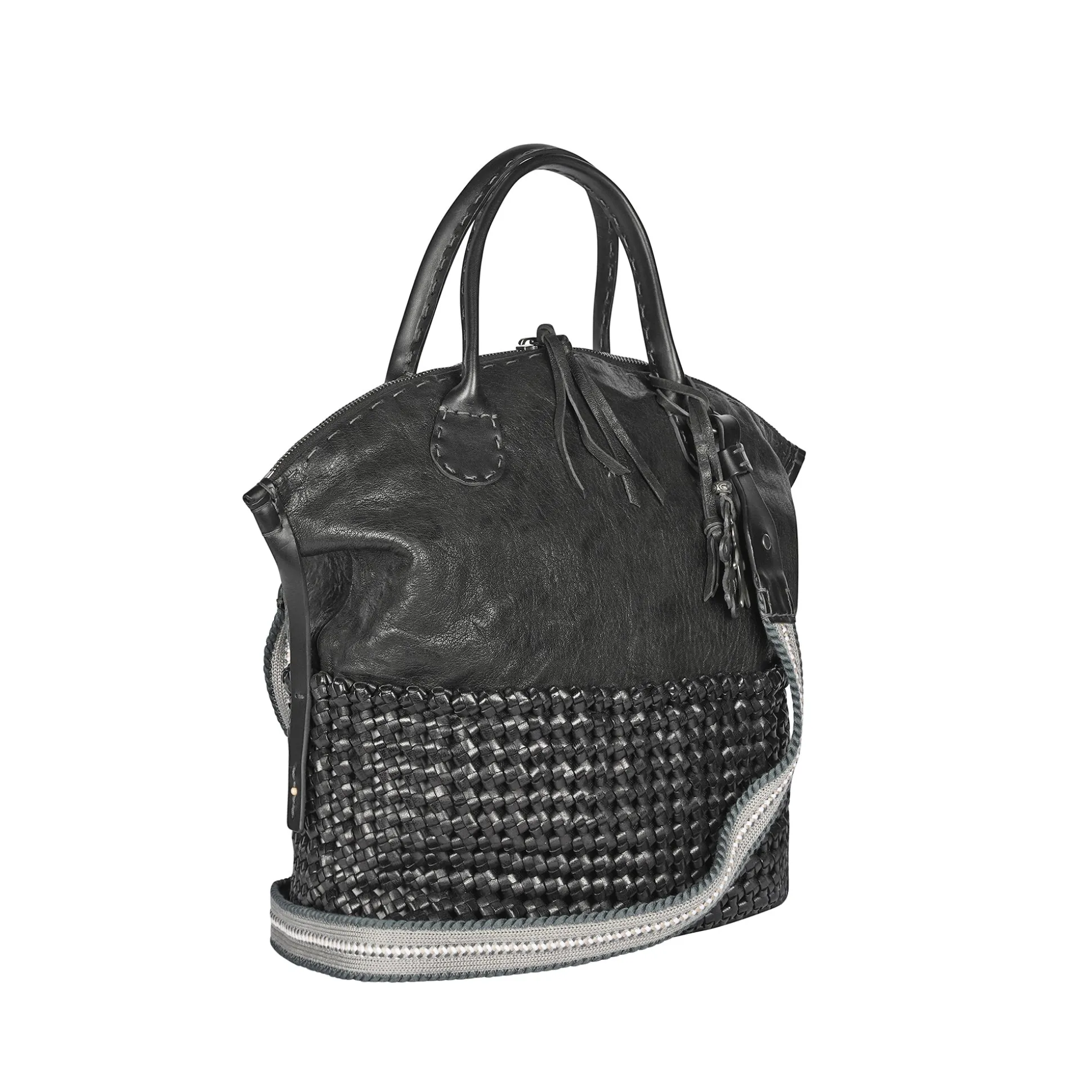New Virginia M Intreccio Crochet Black
