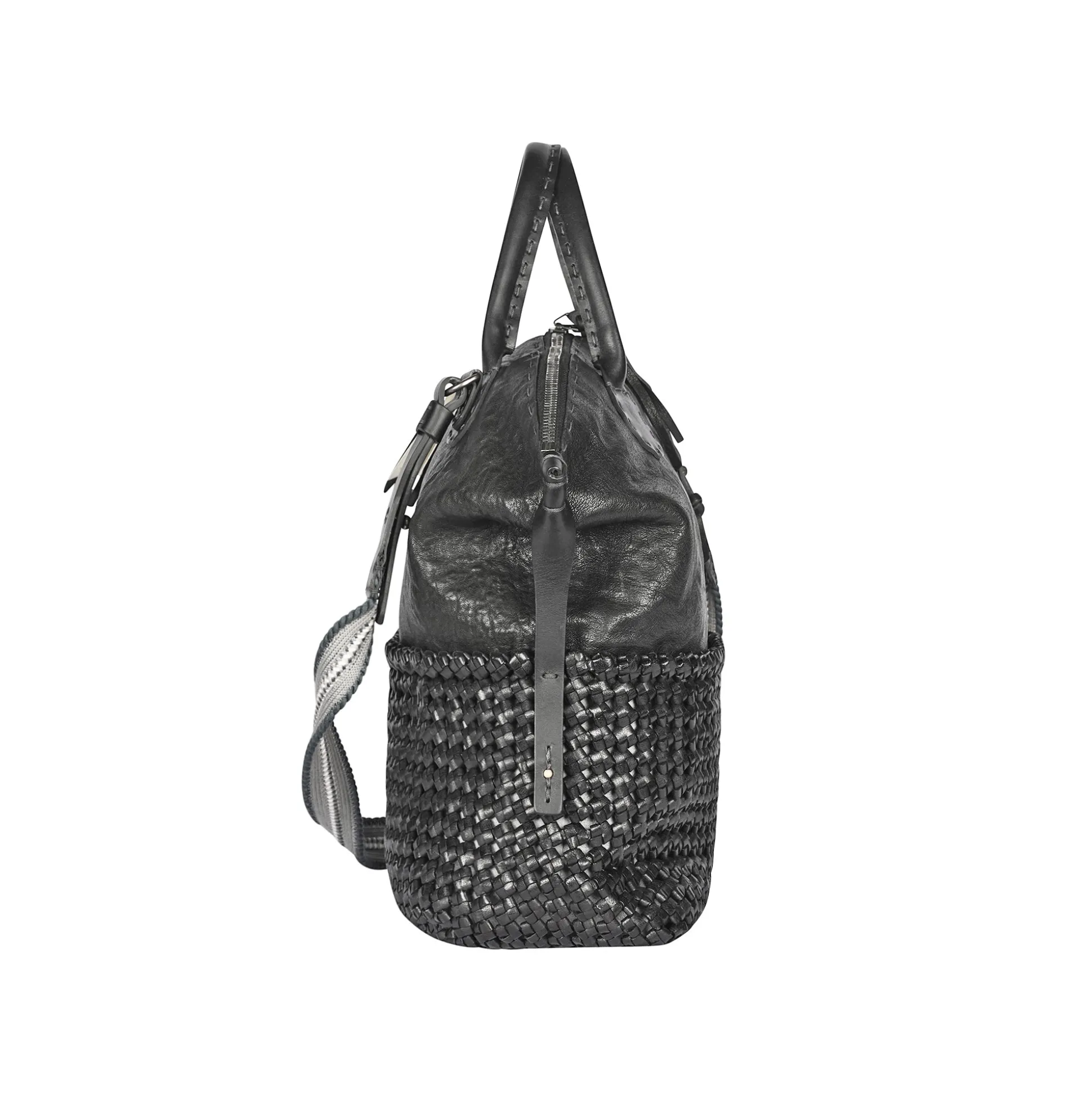 New Virginia M Intreccio Crochet Black