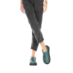 Open Back Moccasin Muflone Teal