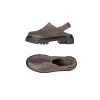 Open Back Slipper Plissettato Brown