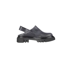 Open Back Slipper Plissettato Deep Blue