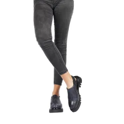 Open Back Slipper Plissettato Deep Blue