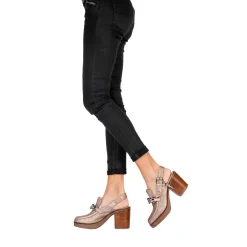 Platform Moccasin Graffiato Rose Gold