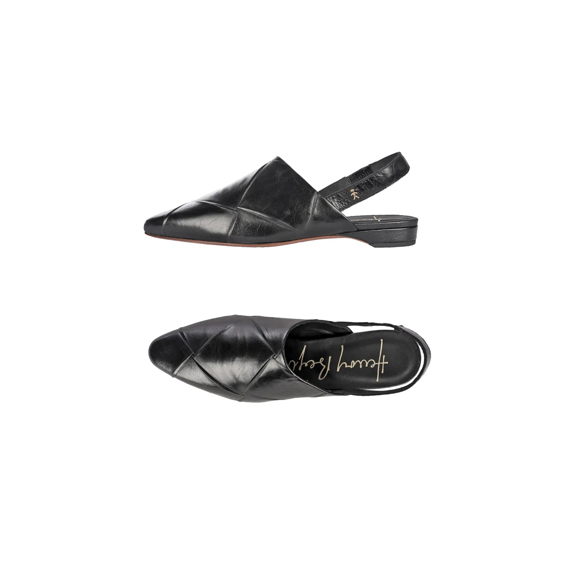 Pointed Chanel Quadro Pieghettato Black