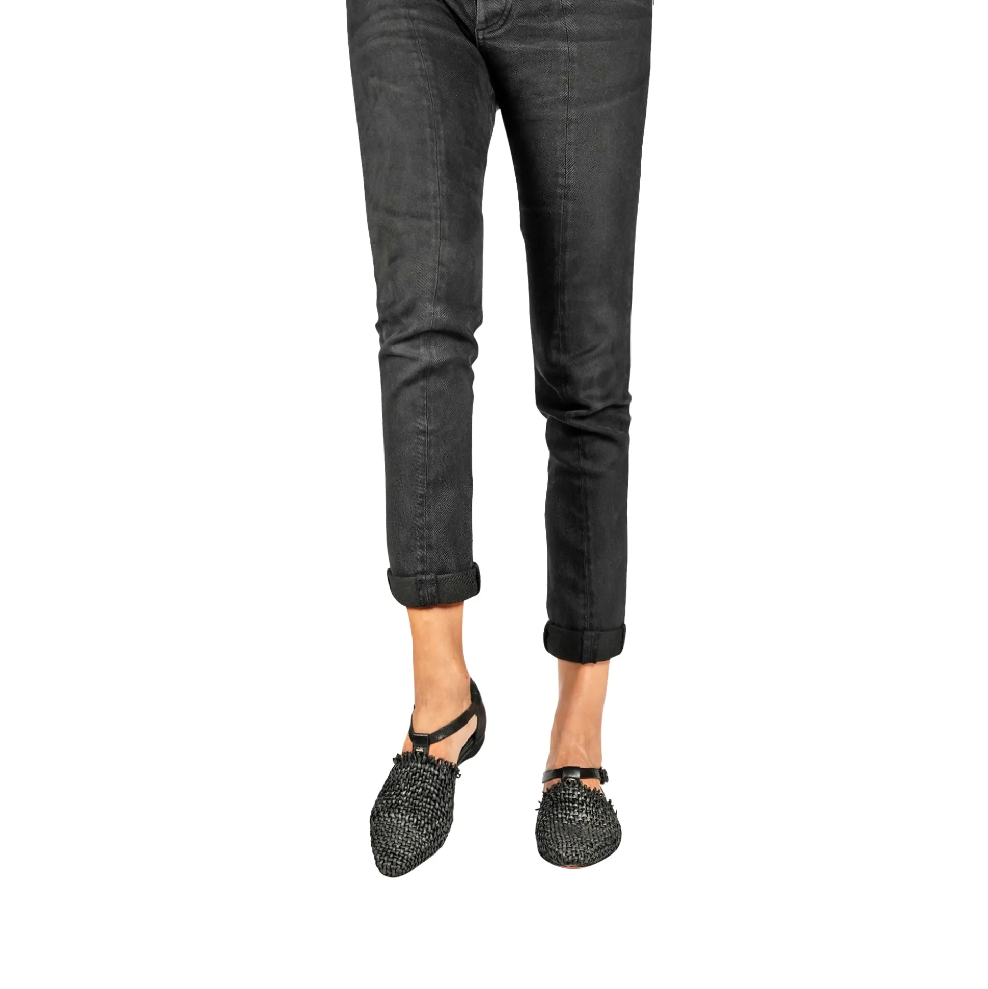 Pointed Shoe Intreccio Madreperla Black