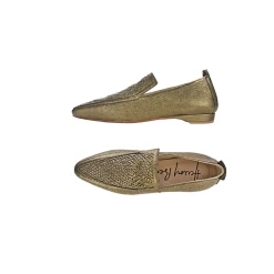 Pointed Slipper Mesh Lamè Bronze