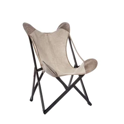 Poltrona Milady Lino Natural Foster Grey