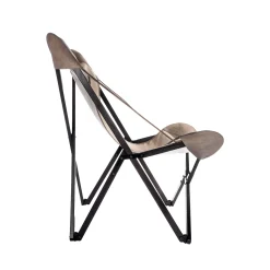 Poltrona Milady Lino Natural Foster Grey