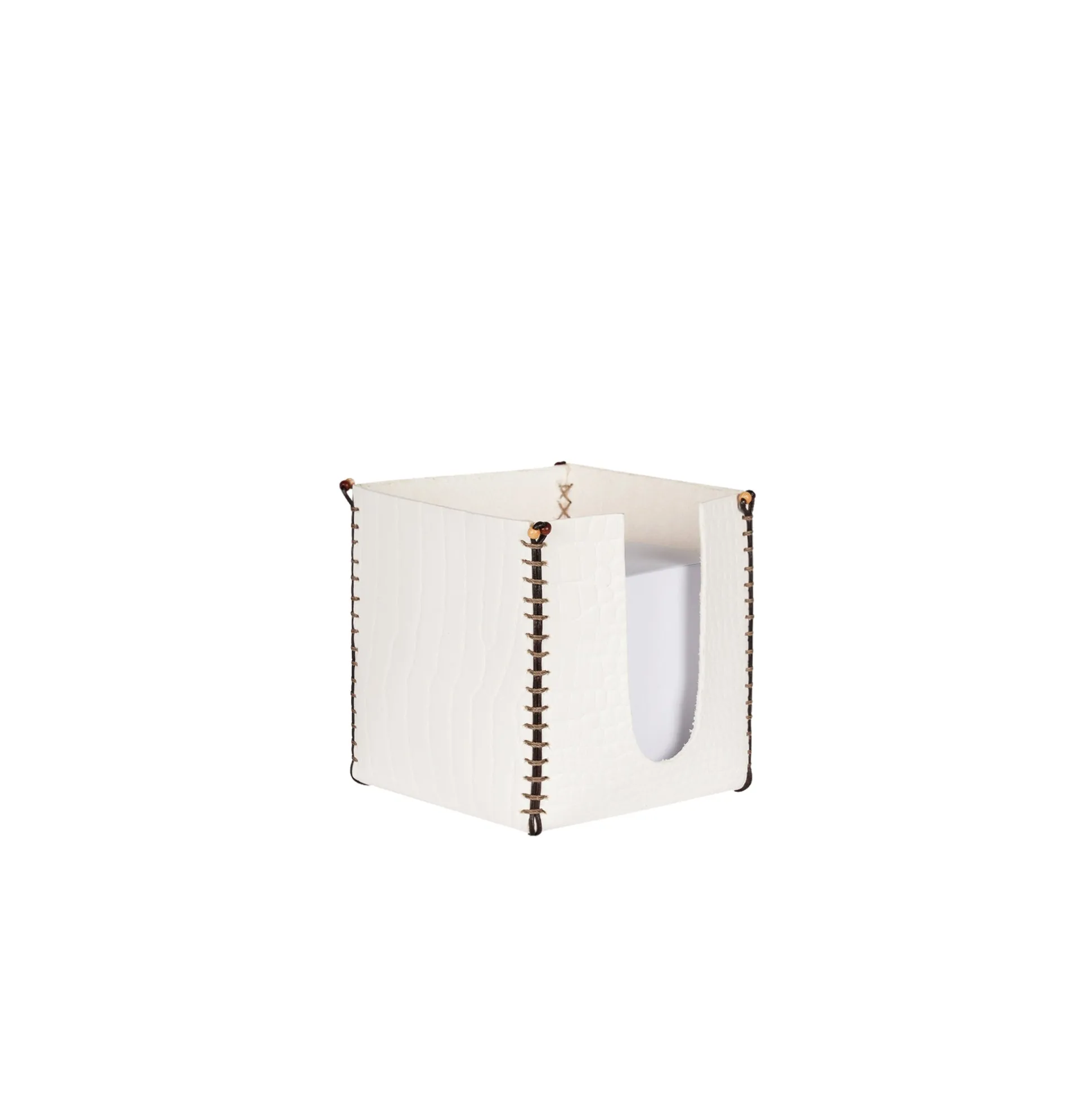 Post-it Holder Printed Croco White