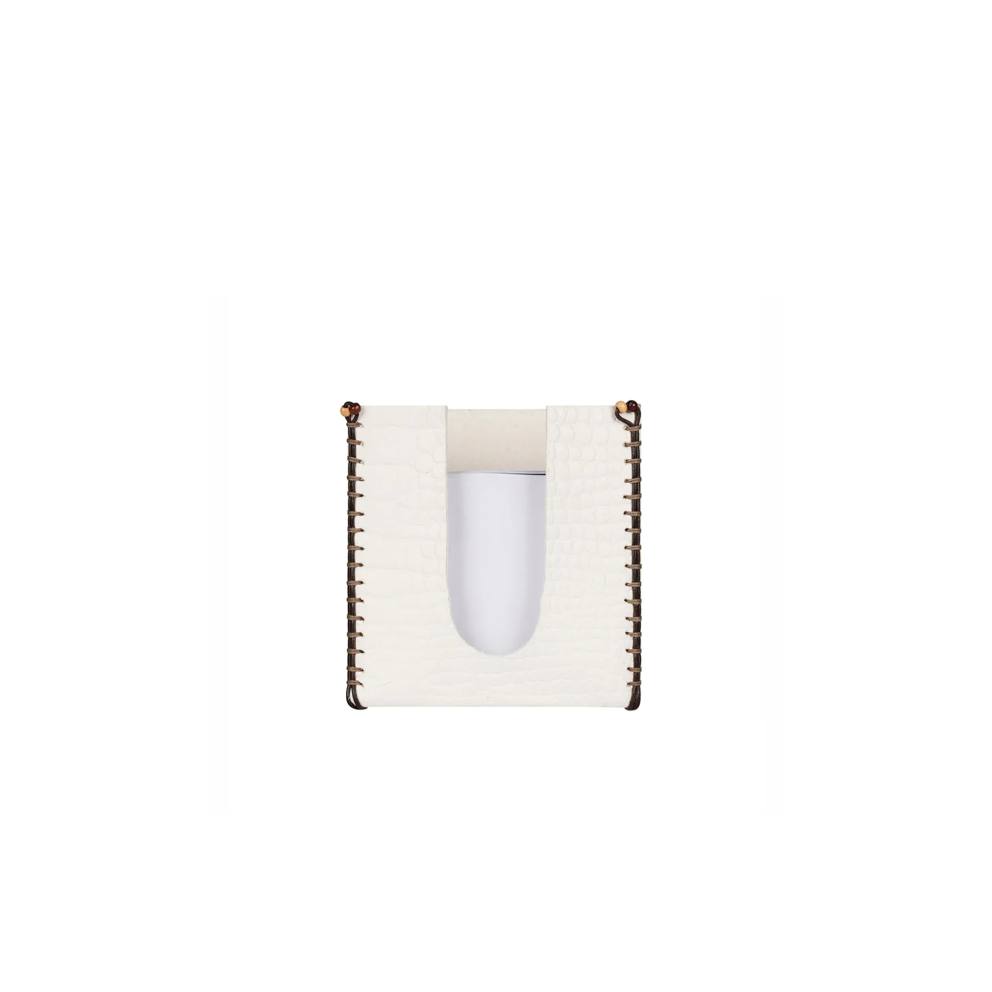 Post-it Holder Printed Croco White