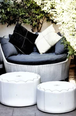 Pouf New Casablanca S Cervo White