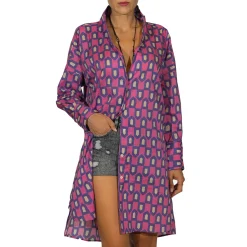 Printed Cotton Trench/Dress Purple