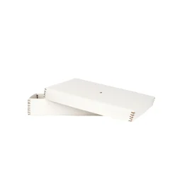 Rectangular Leather Box Dado White
