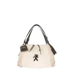 Sacca Boa S Montone Fur Omino Chalk White