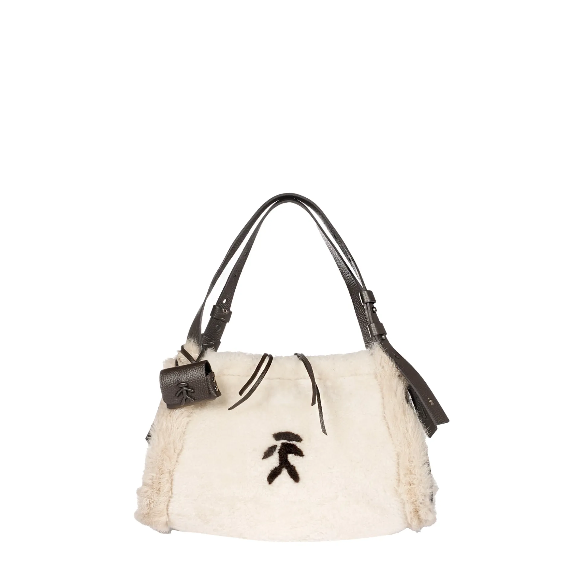 Sacca Boa S Montone Fur Omino Chalk White