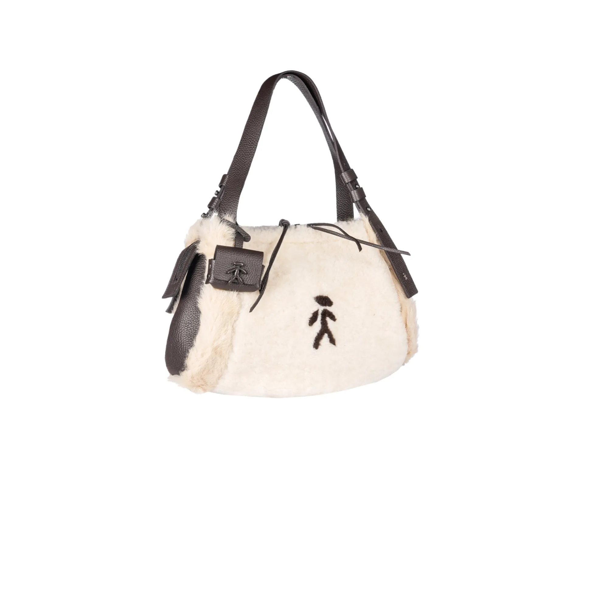 Sacca Boa S Montone Fur Omino Chalk White