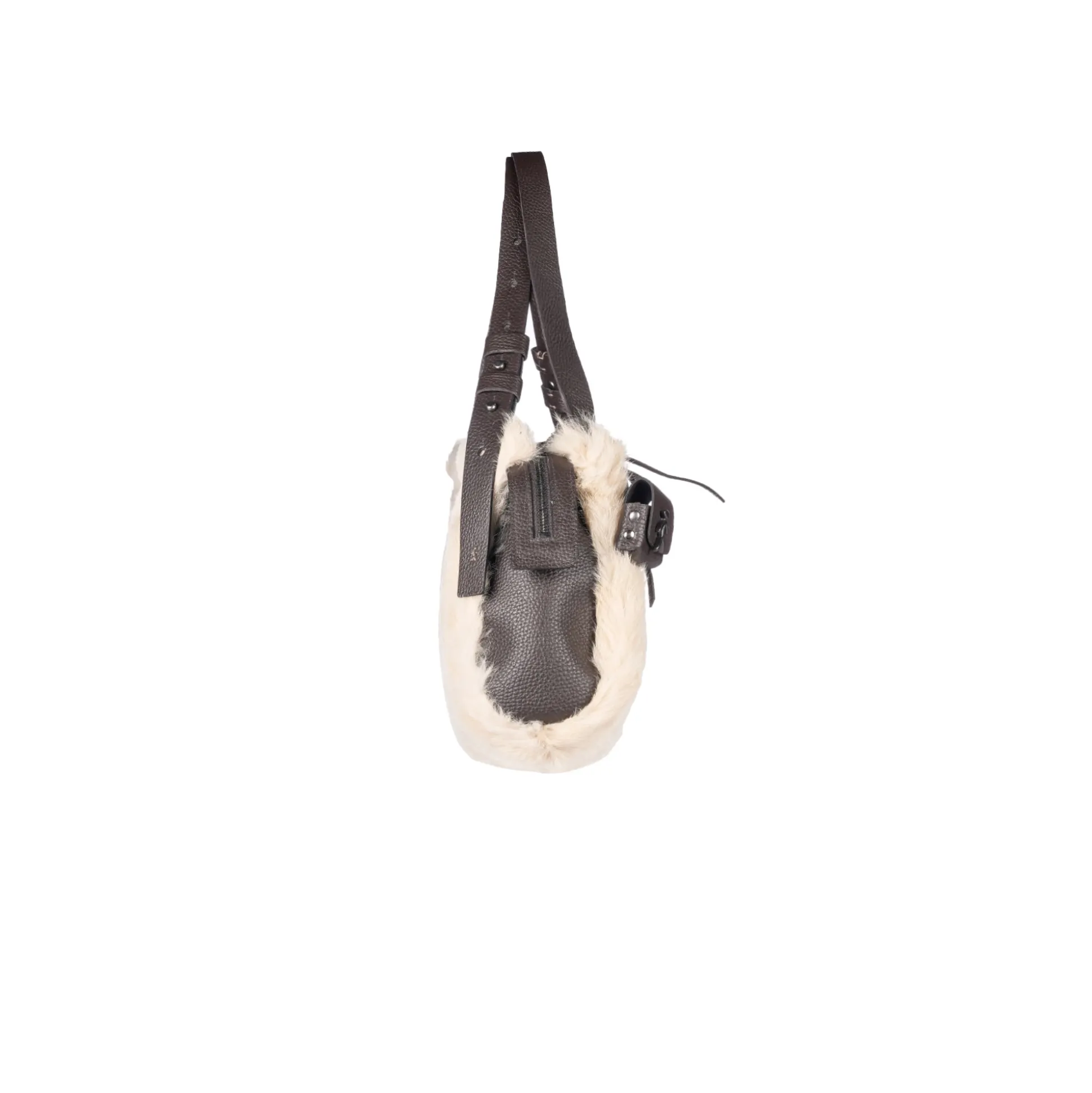 Sacca Boa S Montone Fur Omino Chalk White