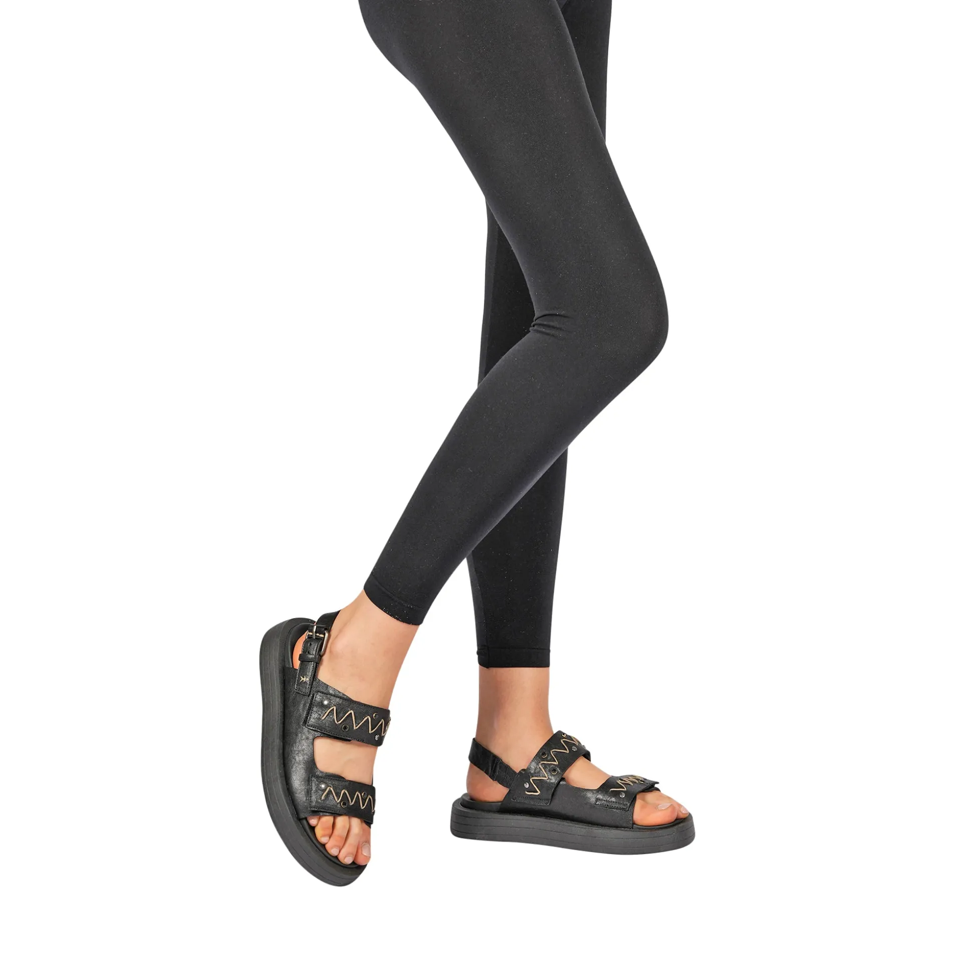 Sandal Greca Old Iron black