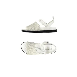 Sandal Intreccio Madreperla Chalk White