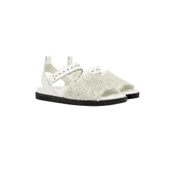 Sandal Intreccio Madreperla Chalk White