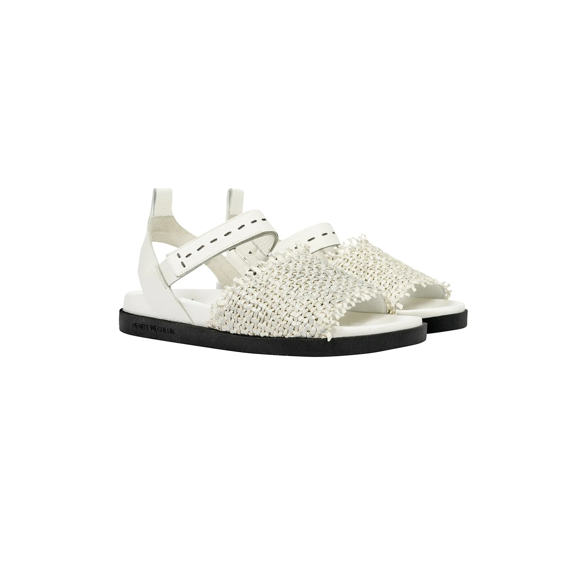 Sandal Intreccio Madreperla Chalk White