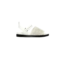 Sandal Intreccio Madreperla Chalk White