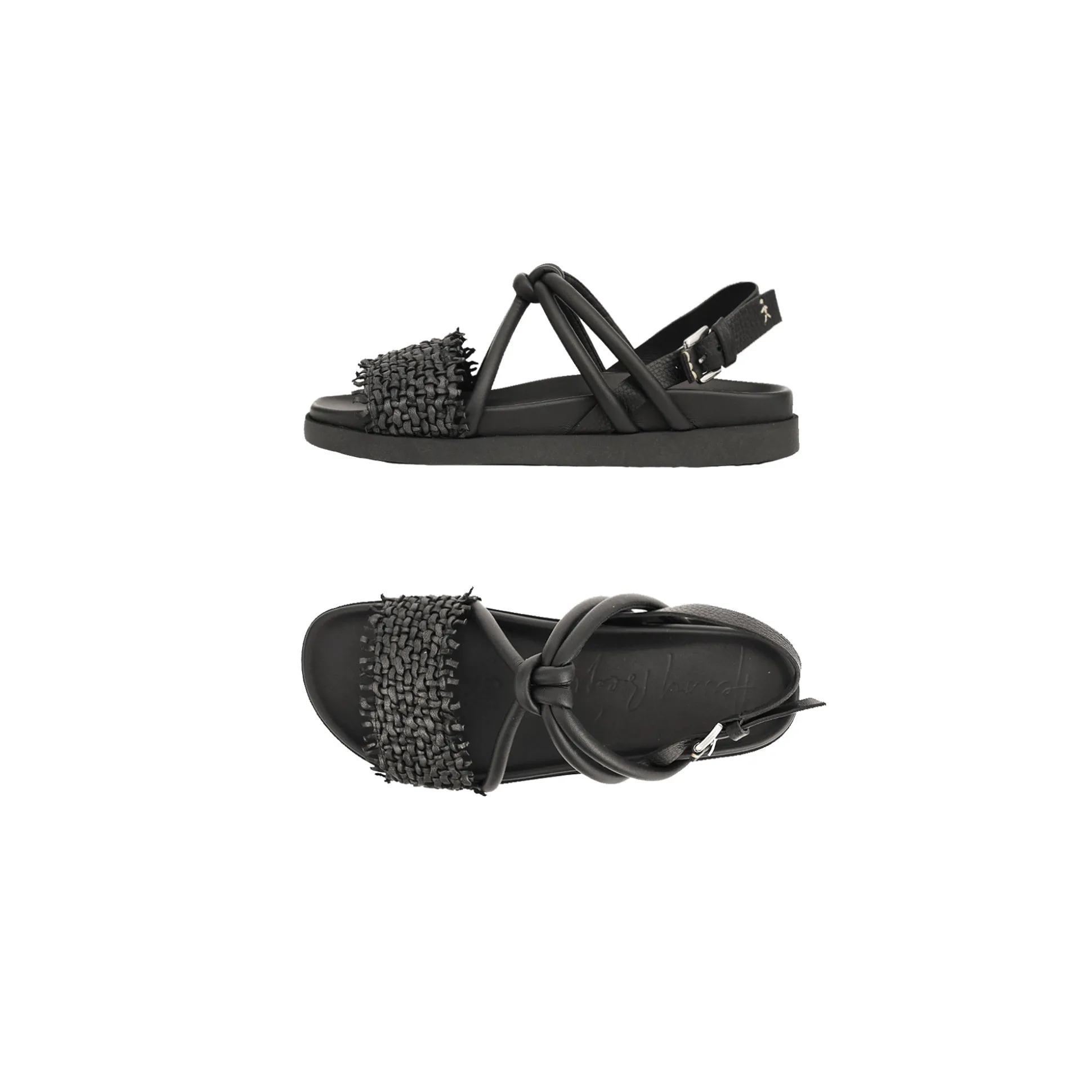 Sandal Intreccio Nodo Madreperla