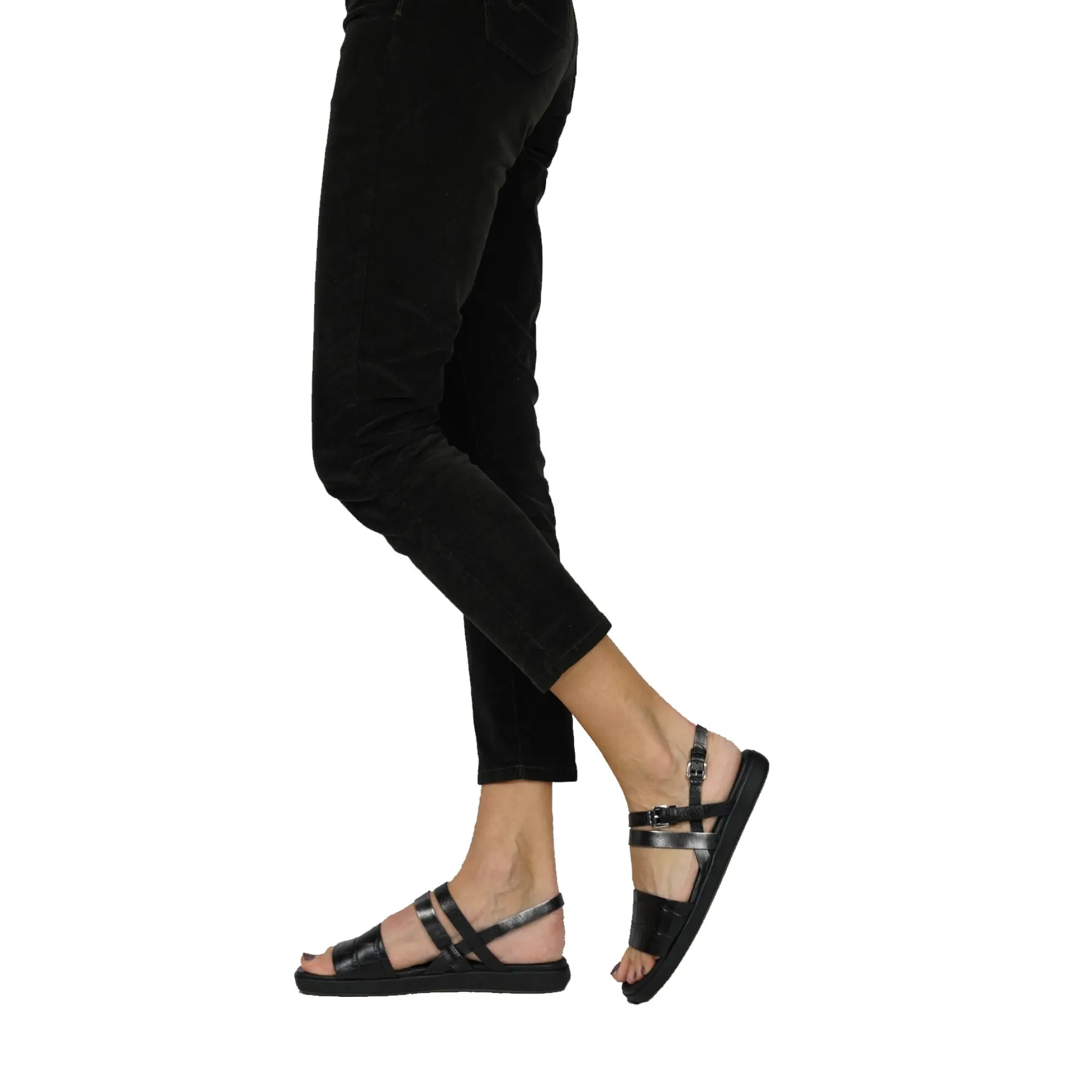 Sandal Printed Croco Black