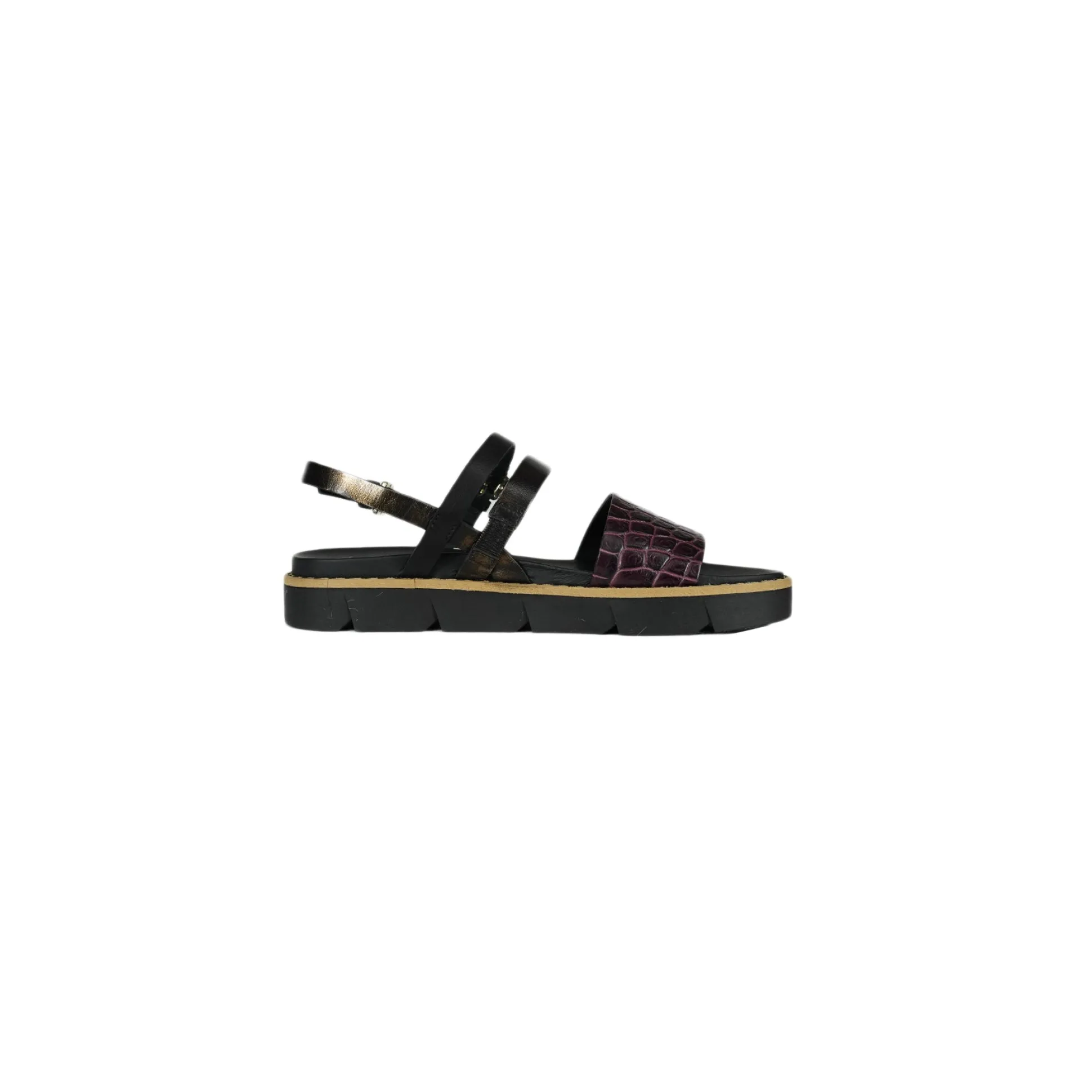 Sandal Printed Croco Burgundy