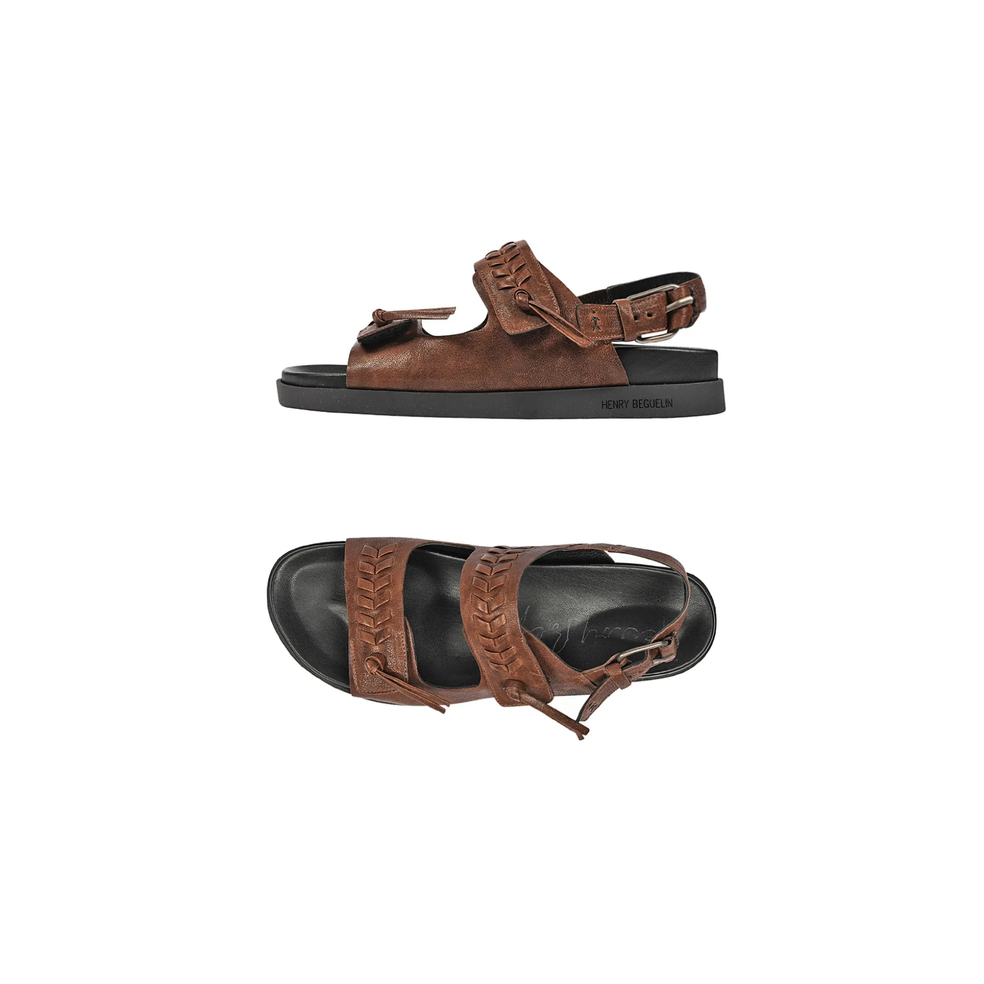 Sandal Ricamo Vegetal Wash Brandy