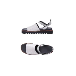 Sandal Zeppa Croco Printed Chalk White