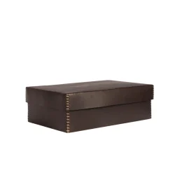 Scatola Liscia L Cuoio Brown