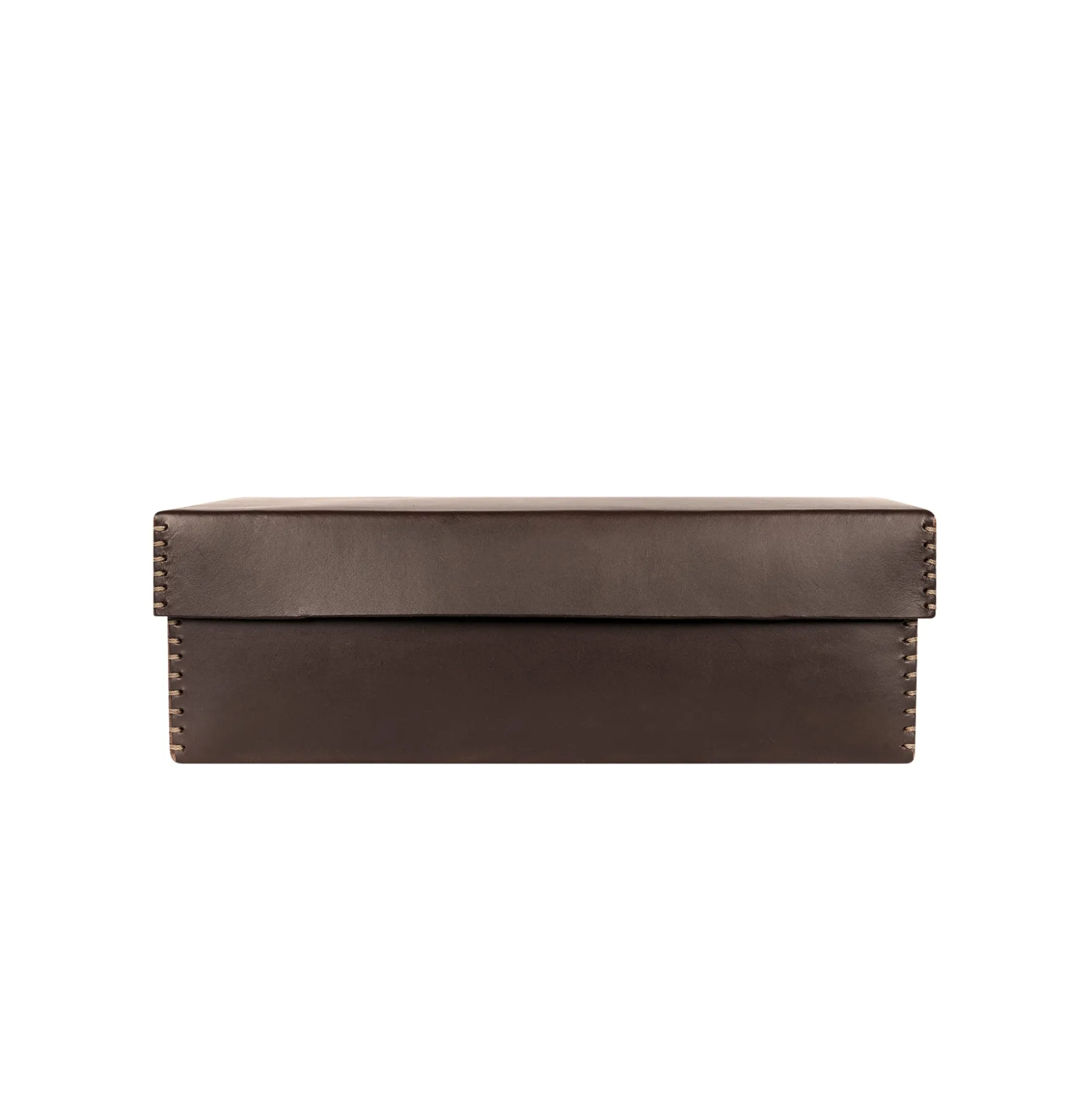 Scatola Liscia L Cuoio Brown