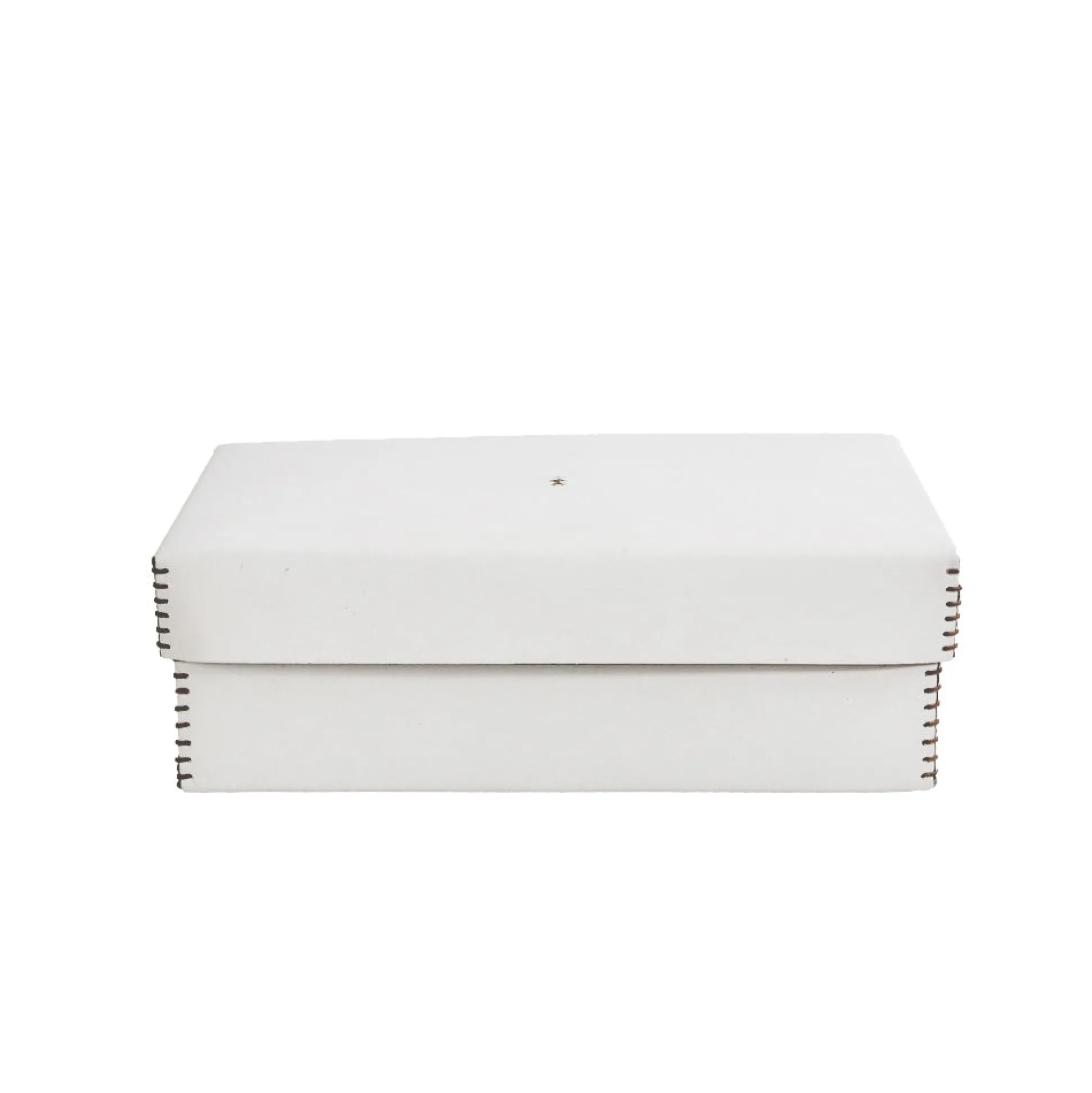 Scatola Liscia L Cuoio White