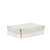 Scatola Liscia L Printed Crocodile White