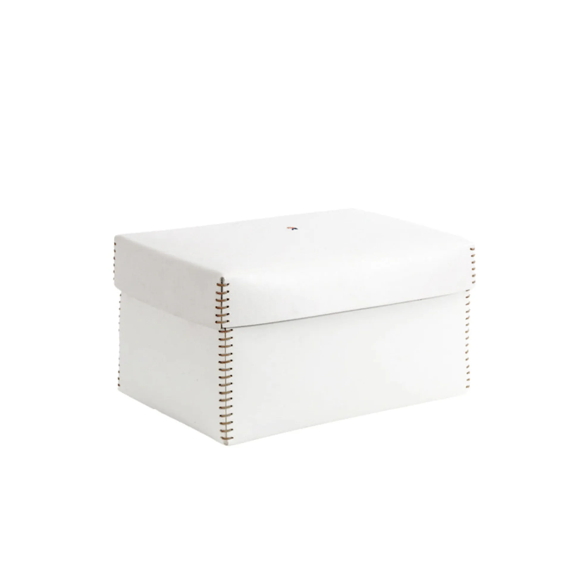Scatola Liscia M Cuoio White