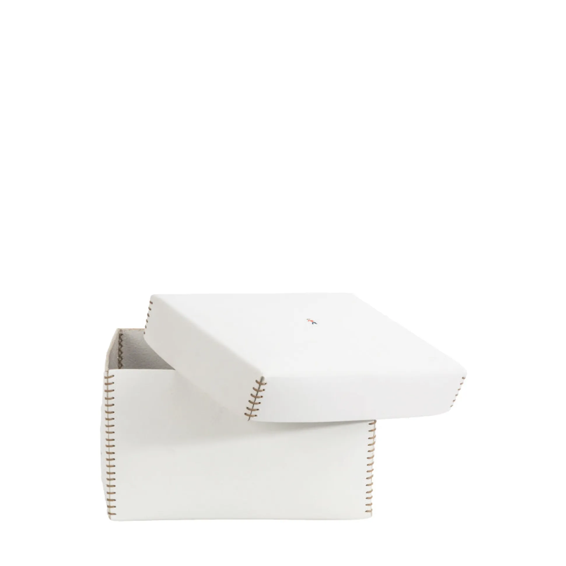 Scatola Liscia M Cuoio White