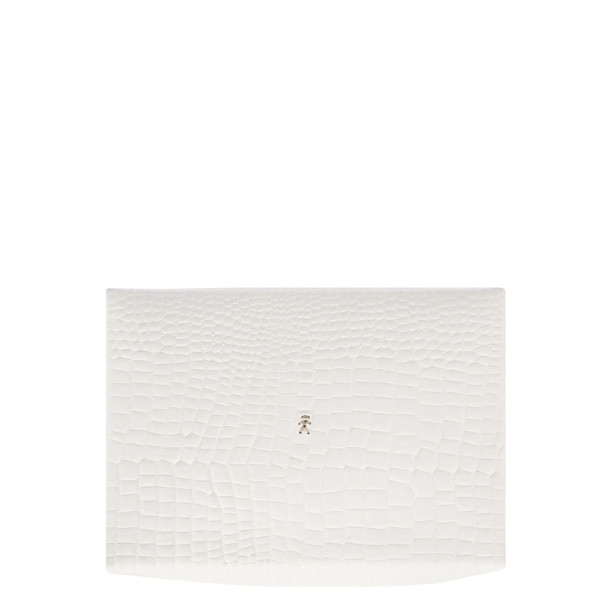 Scatola Liscia M Printed Crocodile White