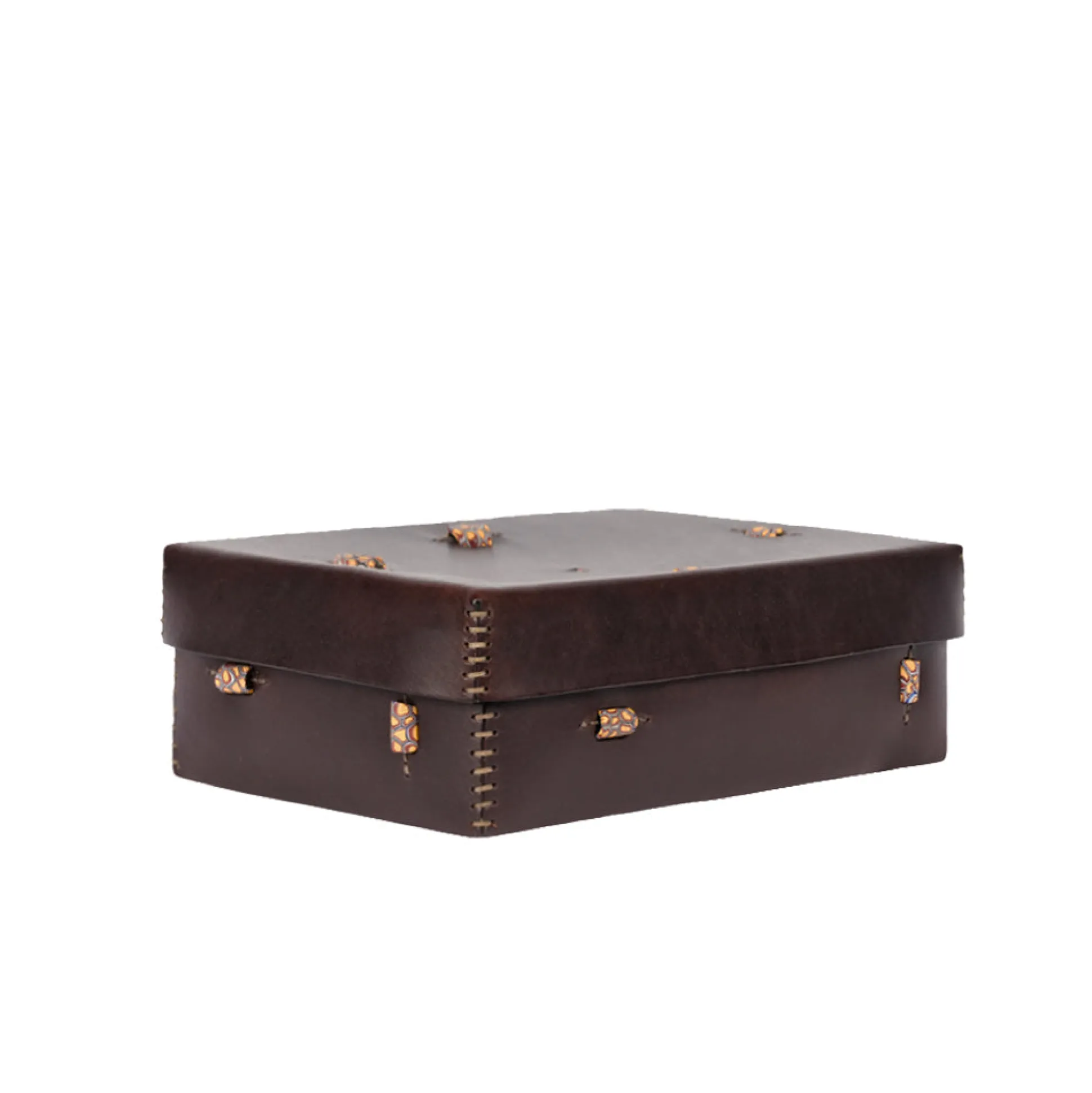 Scatola Murrine L Cuoio Brown