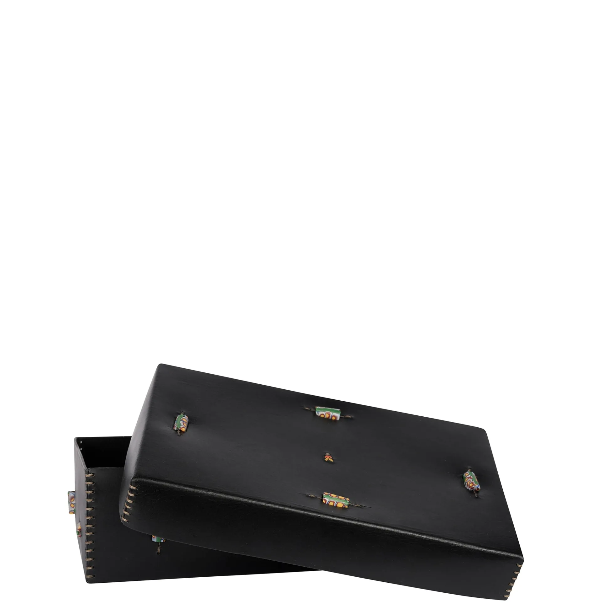 Scatola Murrine L Cuoio Black