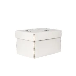 Scatola Murrine M Cuoio White