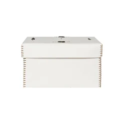 Scatola Murrine M Cuoio White