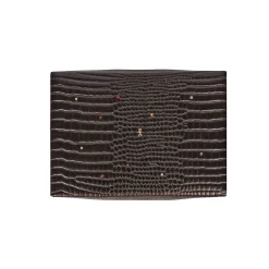 Scatola Perline M Printed Crocodile Brown