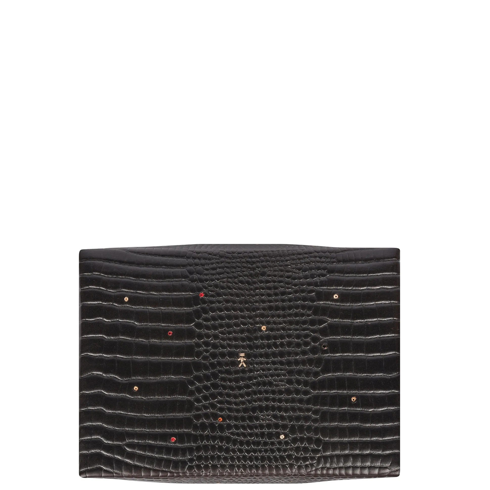 Scatola Perline M Printed Crocodile Black
