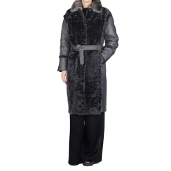 Shearling Coat Dark Grey